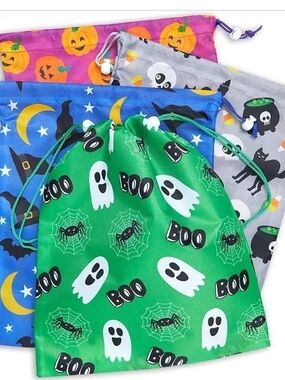 Blue Panda 12 Pack Halloween Goodie Bags With Drawstring 10x12 NWT